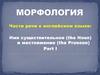 Части речи в английском языке: Имя существительное (the Noun) и местоимение (the Pronoun)