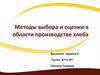 Методы выбора и оценки в области производстве хлеба