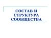 Состав и структура сообщества