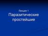 Паразитические простейшие