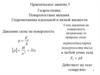 Гидростатика. Поверхностные явления. Гидромеханика идеальной и вязкой жидкости. Практическое занятие 5