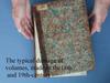 The typical damage of volumes, made the 18th and 19th-century
