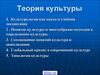 Теория культуры