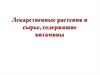 Лекарственные растения и сырье, содержащие витамины. (Лекция 5)