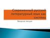 Современный русский литературный язык как система