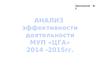 Анализ эффективности деятельности МУП «ЦГА»