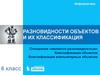 Разновидности объектов и их классификация
