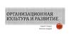 Организационная культура и развитие
