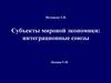 Субъекты мировой экономики. Интеграционные союзы