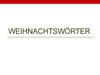 Weihnachtswörter