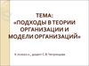 Подходы в теории организации и модели организаций