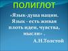 Полиглот. Язык - душа нации. Возникновение языка. Пословицы и поговорки
