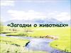 Загадки о животных