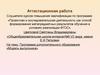 Аттестационная работа. Программа дополнительного образования «Модель выпускника». Профориентация