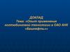 Опыт применения колтюбинговой технологии в «Башнефть»