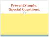 Present Simple. Special Questions