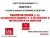 Licence mention economie et gestion