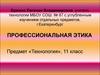 Профессиональная этика (урок технологии, 11 класс)