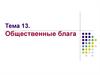 Общественные блага. (Тема 13)