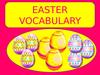 Easter. Vocabulary