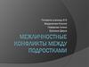 Межличностные конфликты между подростками