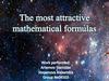 The most attractive mathematical formulas