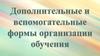 Дополнительные и вспомогательные формы организации обучения