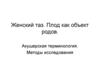 Женский таз. Плод, как объект родов