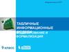 Табличные информационные модели. Моделирование и формализация (9 класс)