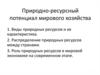 Природно-ресурсный потенциал мирового хозяйства