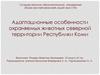 Адаптационные особенности охраняемых животных северной территории Республики Коми
