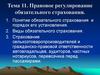 Правовое регулирование обязательного страхования