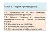 Тема 5. Теория производства