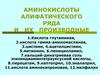 Аминокислоты алифатического ряда и их производные