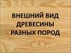 Внешний вид древесины разных пород