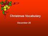 Christmas Vocabulary