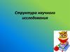 Структура научного исследования