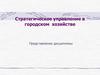 Стратегическое управление в городском хозяйстве
