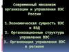 Современный механизм организации и управления ВЭС России