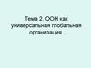 ООН, как универсальная глобальная организация. (Тема 2)