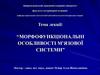Морфофункціональні особливості м’язової системи
