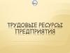 Трудовые ресурсы предприятия