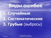 Виды ошибок