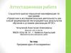 Аттестационная работа. Программа курса «Я исследователь»