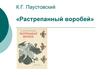 К.Г. Паустовский «Растрепанный воробей»