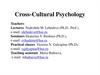 Cross-Cultural Psychology