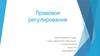 Правовое регулирование в РФ