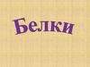 Белки