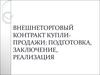 Внешнеторговый контракт купли-продажи. Подготовка, заключение, реализация