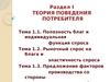 Теория поведения потребителя. (Тема 1)